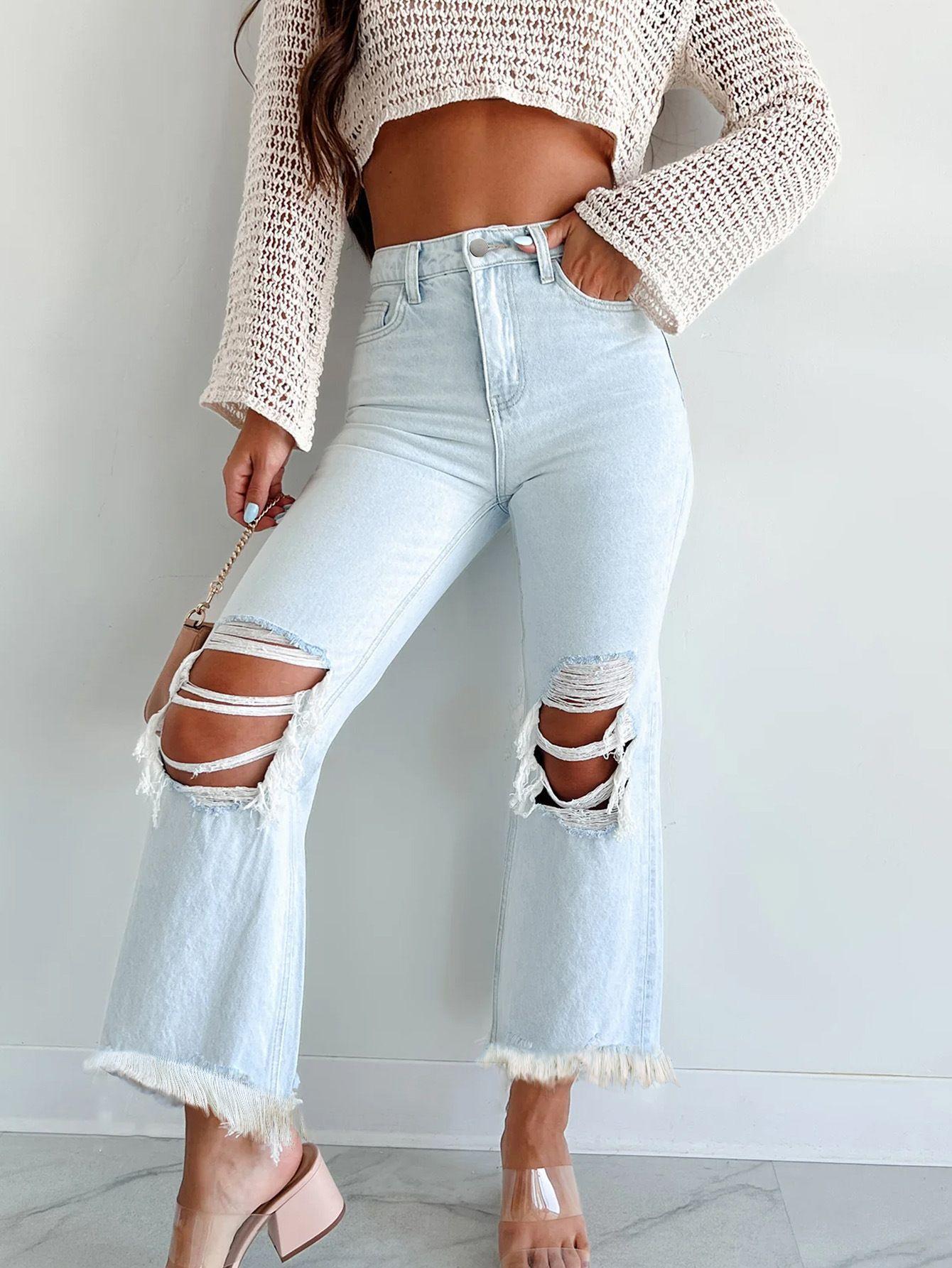 European and American women s clothing street hipster new fashion multi-pocket overalls street washing water to make old jeans S
