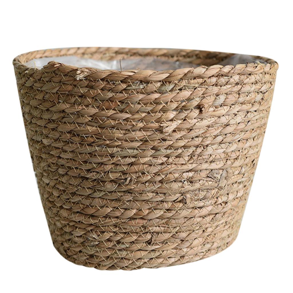 Seagrass Basket Planters Rattan Flower Basket Indoor Outdoor Plant Containers Home Decoration Flower Handmade Basket