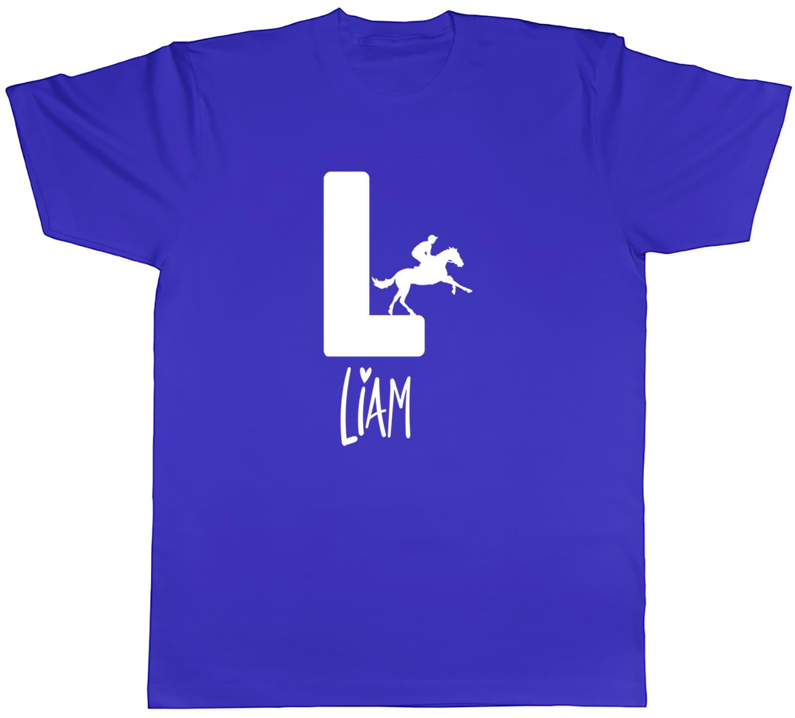 Personalised Horse Riding Alphabet Animal- L Mens Unisex T-Shirt Tee Gift XXXL