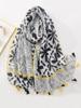 Cotton Linen Women Silk Scarf Floral Print Tassel Beach Shawl Femme Mujer Pareo Muffler Bufandas Stoles Hijab Bandana Summer