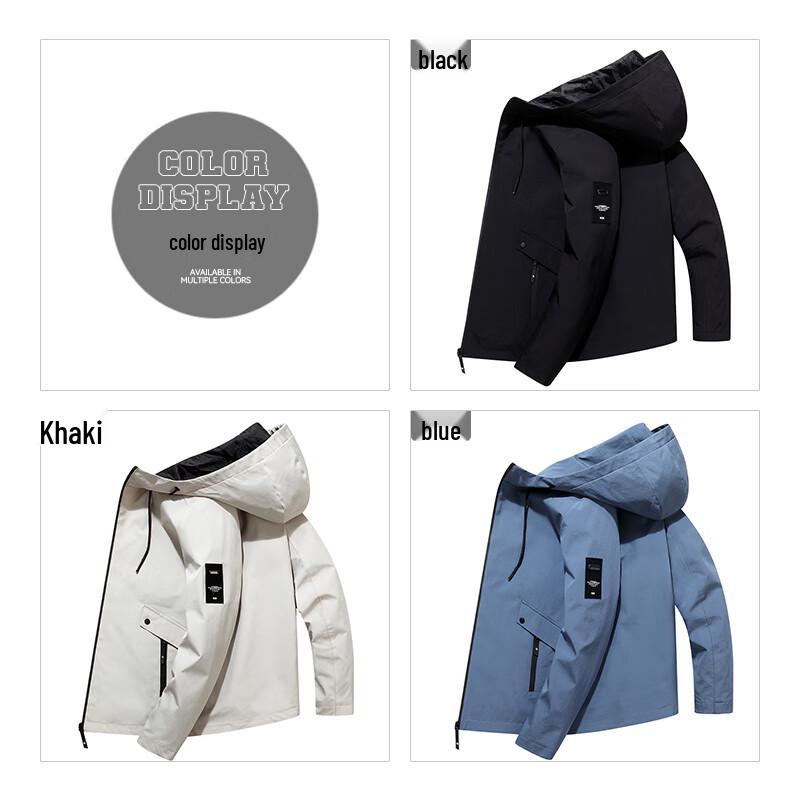 JEANSWEST Men's Hooded Outdoor Windbreaker Jacket