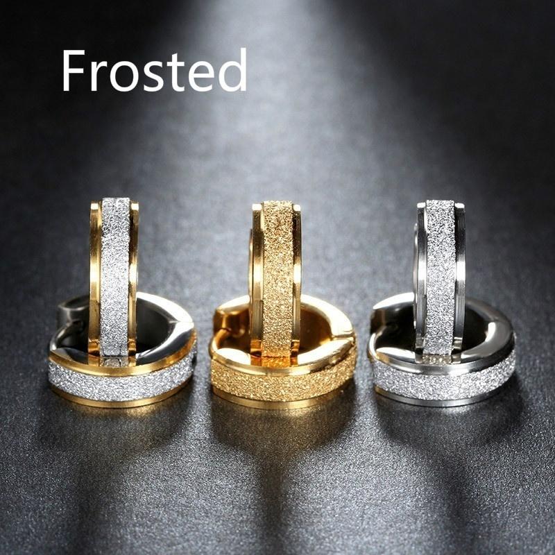 

Модное золото серебро черный цвет матовый маленький обруч серьги шарм 925 серебро панк ювелирные украшения подарки унисекс