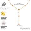 Chic Flower Y Shape Necklace for Women Stainless Steel Link Chain Y-shaped Necklaces Flower Accessories Gift