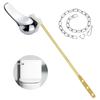 Universal Toilet Flush Handle Replacement Kit Stainless Steel Flapper Chain  Most Toilet