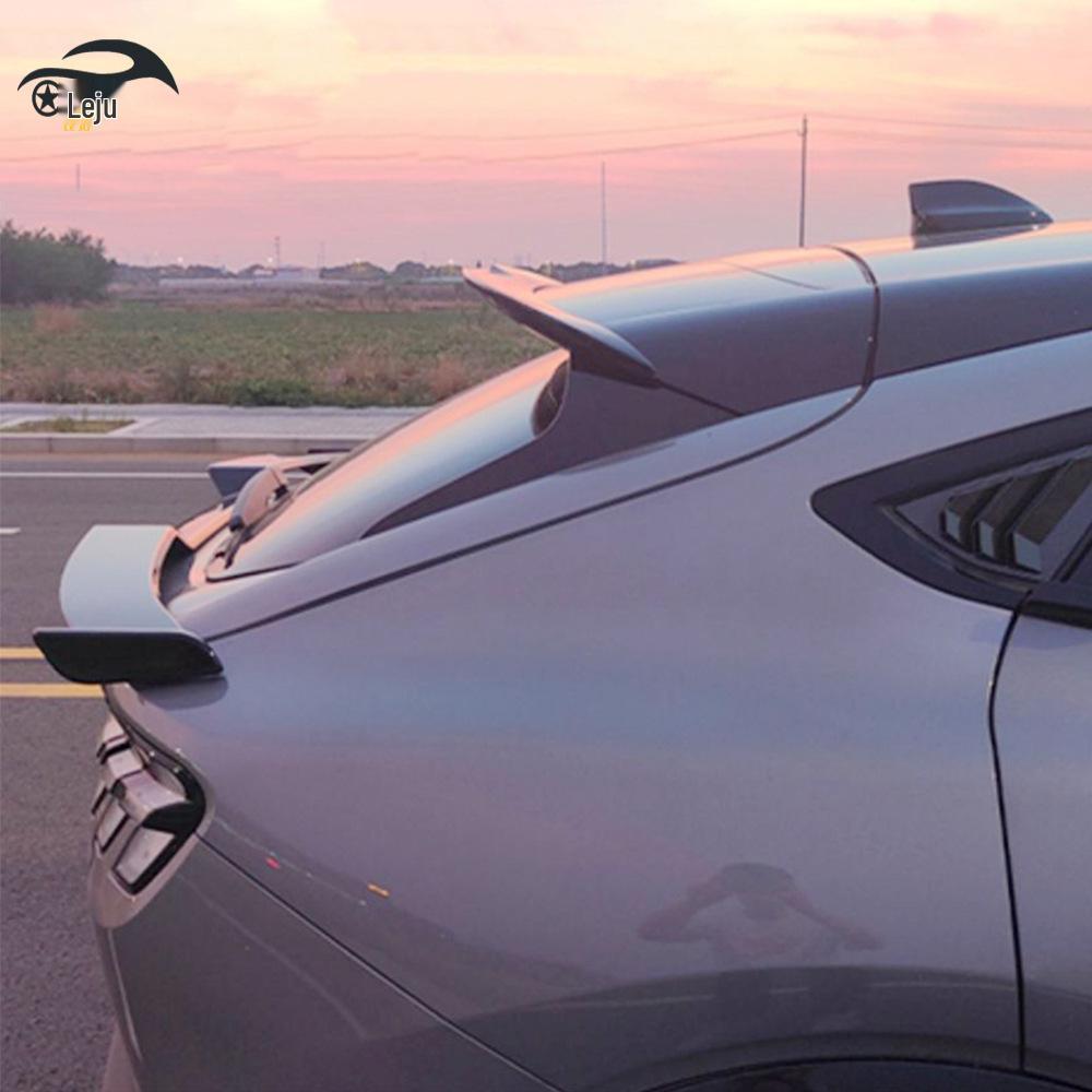 2021-2022 Ford Mach-E Roof and Rear Spoiler Modifications Glossy Black