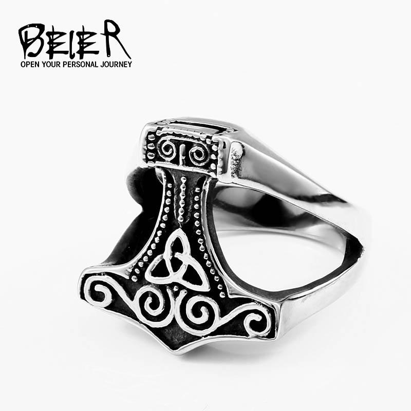 

BEIER 316L Stainless Steel New Desgin Viking Amulet Rune Men Ring Europe Fashion Jewelry Gift Dropshipping LLBR8-624R 7