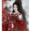 Chinese Wei And Jin Dynasties Style Hanfu Red Fairy Suit Elegant Suit Women's Clothes