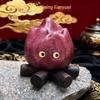 Creative Little Flame Wood Carving Ornament - Jewelry Craft for Car Decoration