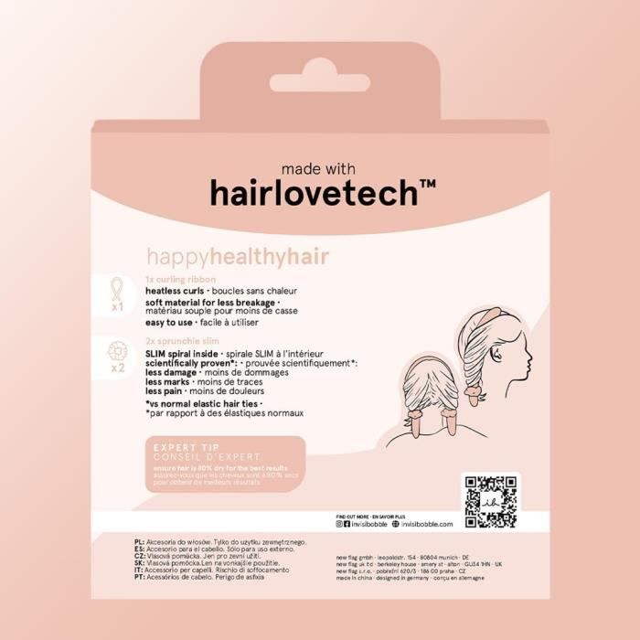 Boucleur À Cheveux - Invisibobble - Rose - Boucles Sans Chaleur - Confortable - Facile À Utiliser