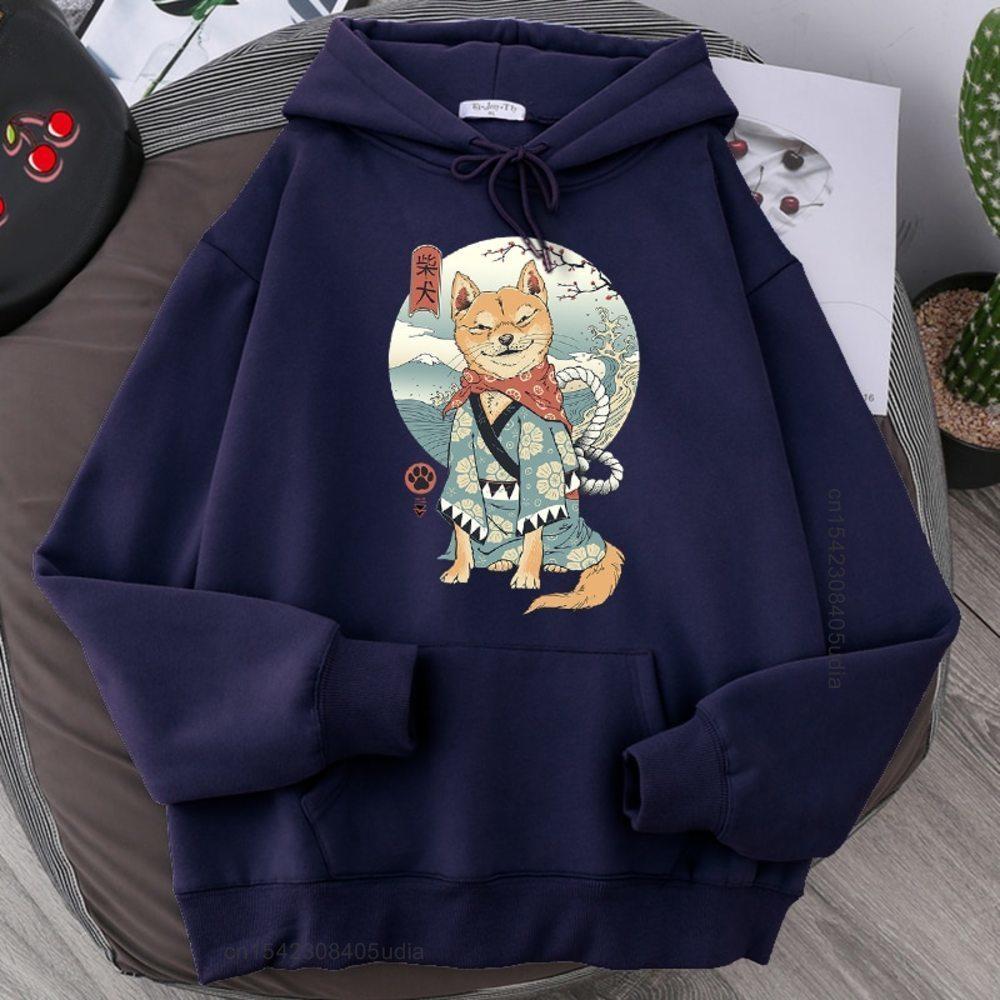 Толстовка с мультяшным принтом Шиба-ину унисекс — фото 3