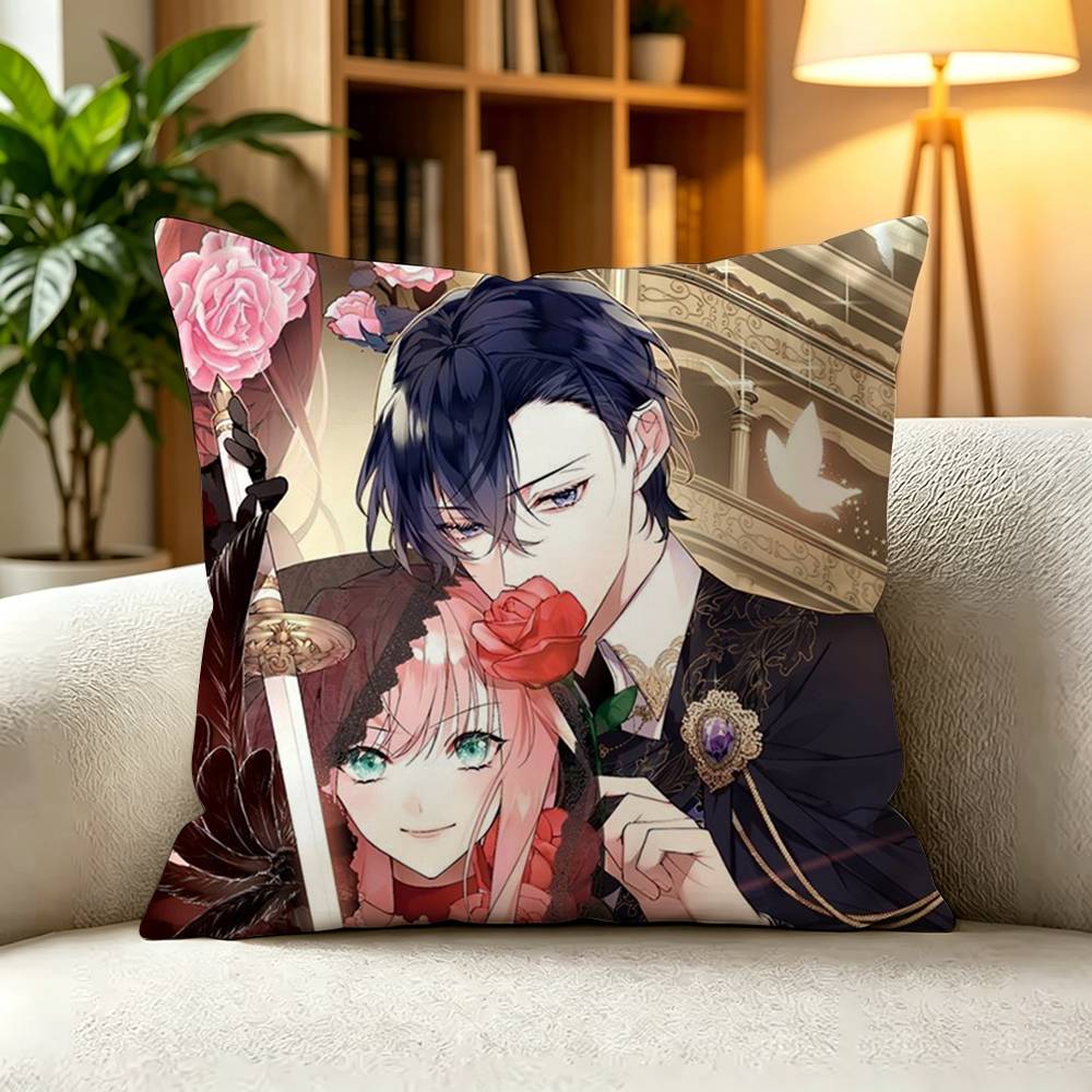 R-Romantic Fantasy 7th Time Loop Anime Square Double-Sided printed Pillow Case Bedroom Bedside Pillow Sofa Cushion Cover