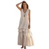 Women’s Boho V-Neck Maxi Dress Sleeveless Summer Beach Dress