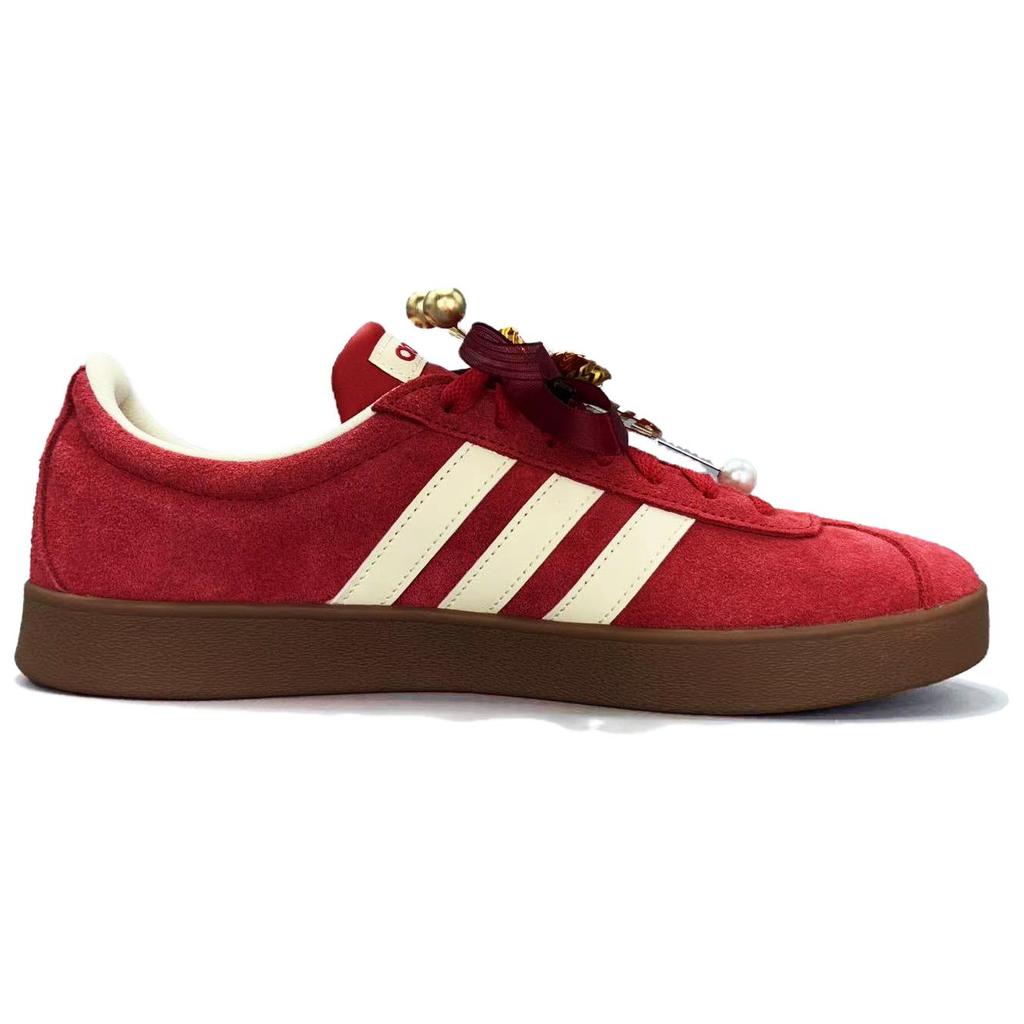 adidas Vl Court Classic Rok Konia CNY Lekkie i Oddychające Niskie Buty Skateboardowe Unisex Czerwień Chińska KK3774(Drużyna1497-)