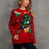 Sueter Mujer 2025 Korean Casual Sweater Women O Neck Christmas New Christmas Tree Chic Knitted Top Vintage Pullover CR4322