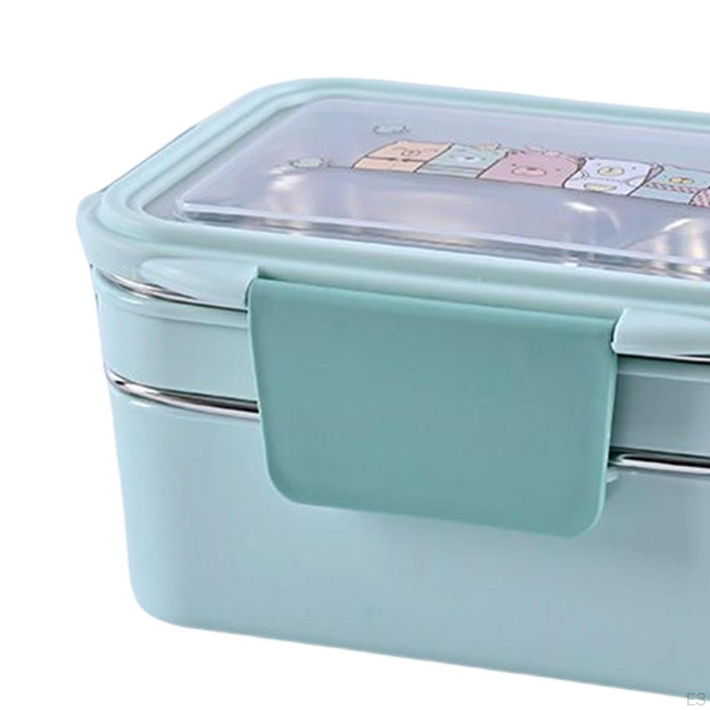 2 Layer Stainless Steel Bento Box, Large Capacity Lunch Container Food Storage Containers Picnic
