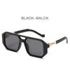 New European and American Fashion Sunscreen and UV Resistant Square Sunglasses UV400 Minimalist Double Bridge Pilot Spectacles