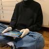 High Collar Sweater Men's Autumn and Winter Warm Solid Size Underlay Knit Shirt