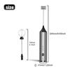 Handheld Milk Frother, Type-C Rechargeable Electric Coffee Frother Mixer, 3-Speed ??Mini Milk Foamer Drink Mixer with 2 Frothers for Coffee, Matcha, F