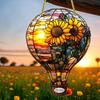 2D Flat Acrylic Hot Air Balloon Light Catcher Celebration Window Hanging Sun Catcher Home Decoration