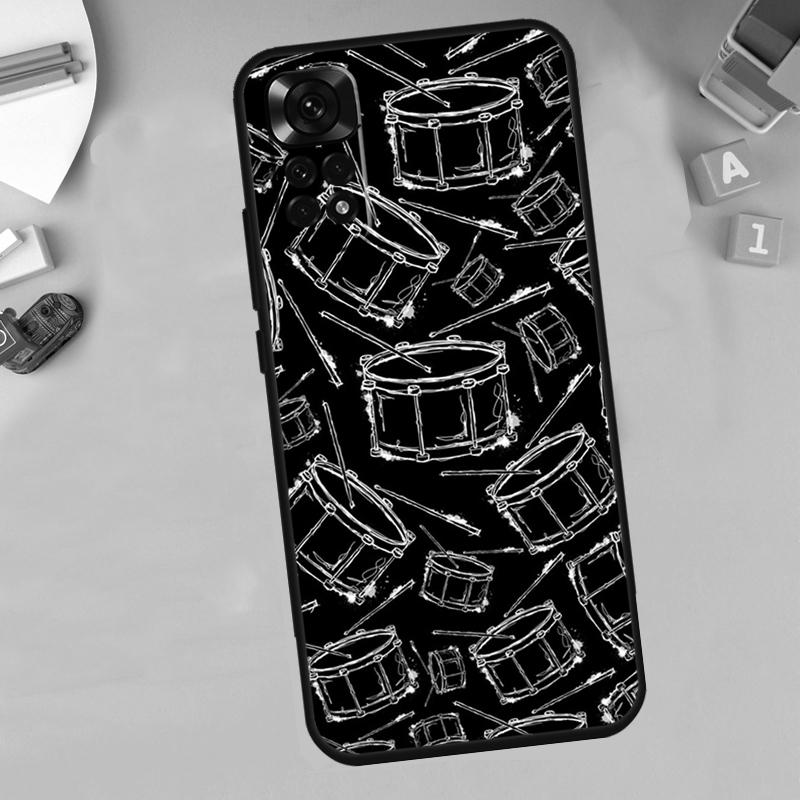 Musical Drum Drumsticks Drummers Funda For Xiaomi Redmi Note 12 Turbo 8 9 10 11 Pro 8T 9S 10S 11S 12S Redmi 10C 9C 12C Case