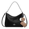 Laurel 31 Mirror Pendant Detachable Handle Pebble Leather Shoulder Bag Large Women Shoulder Bag Black CBI94-SVS3B