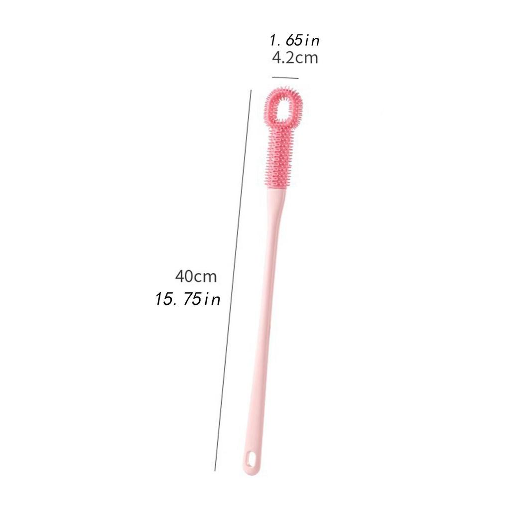 Toe Gap Cleaning Brush Scrub Foot Care Soft Long Handle Silicone Foot Scrubber Feet Cleaner for Shower Bath Men and Women