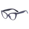 TR90 Light Transparent Polarized Shades Women's Plastic Cat Eye Stylish Kitten Full Rim Eyeglasses For Prescription Lenses