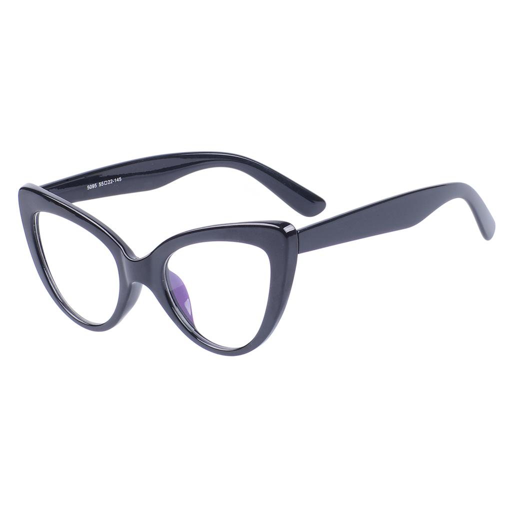 TR90 Light Transparent Polarized Shades Women's Plastic Cat Eye Stylish Kitten Full Rim Eyeglasses For Prescription Lenses