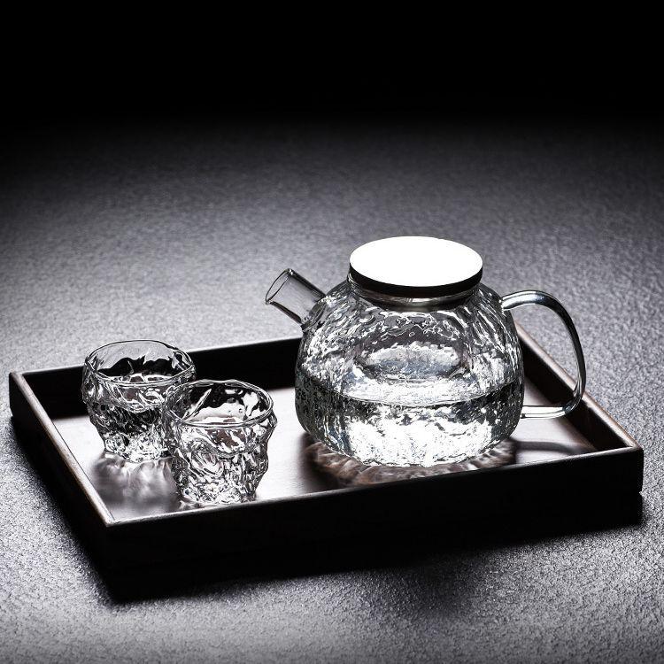 Qinghuan Large Capacity Japanese Glass Teapot with High Temperature Resistance and Thickened Tea Infuser Set