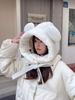 Autumn And Winter Cute Bear Ears Down Hat Women'S Northern Warm Ear Protection Lei Feng Hat Skiing Windproof And Cold Lace-Up