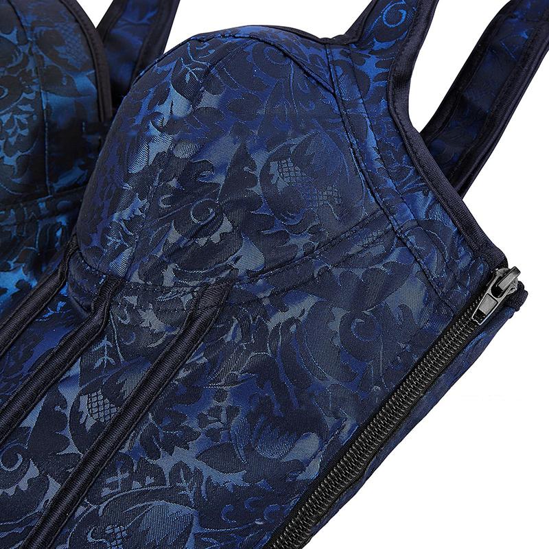 Steampunkový korzet s košíčky, zipem na boku a ramínky, overbust korzet, pasový trenér, bustier