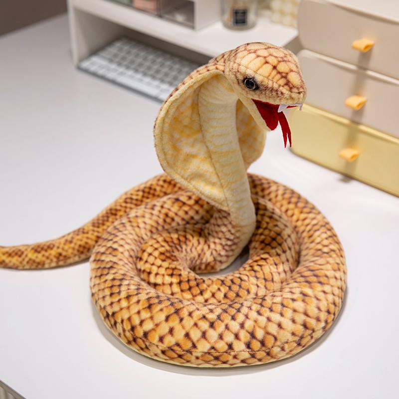 Simulierte Cobra Plüsch Spielzeug Lange Ausgestopfte Schlange Plushie Kissen Sofa Stuhl Dekorieren Requisiten Mädchen Jungen Geschenk