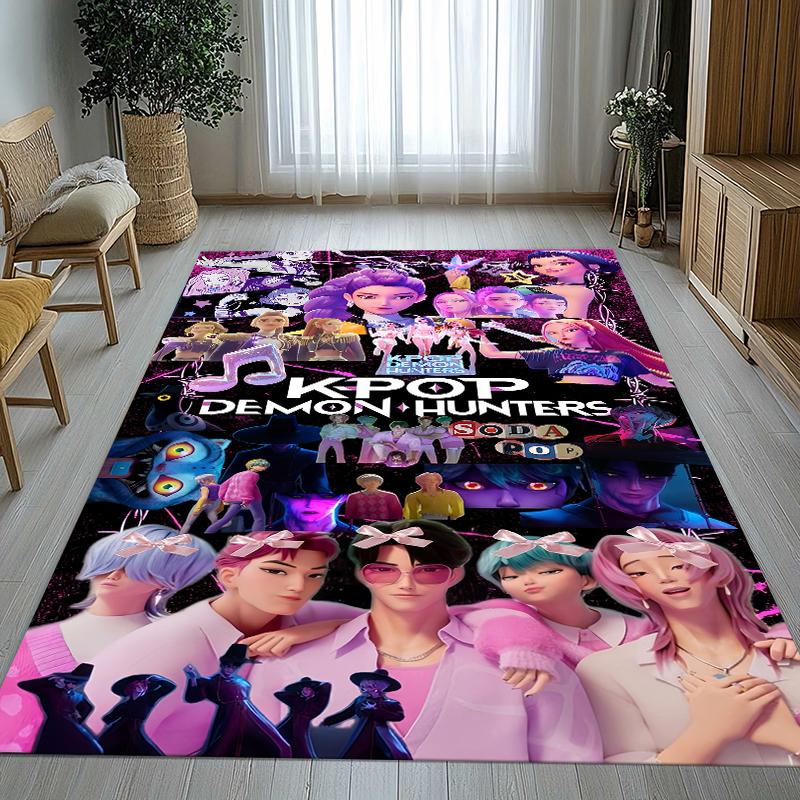 

K-Pop Demon Hunters Golden Saja Boys Living Room Non-Slip Area Rug Soft Carpet for Bedroom Playroom Sofa,Home Decor Doormat 40x60cm