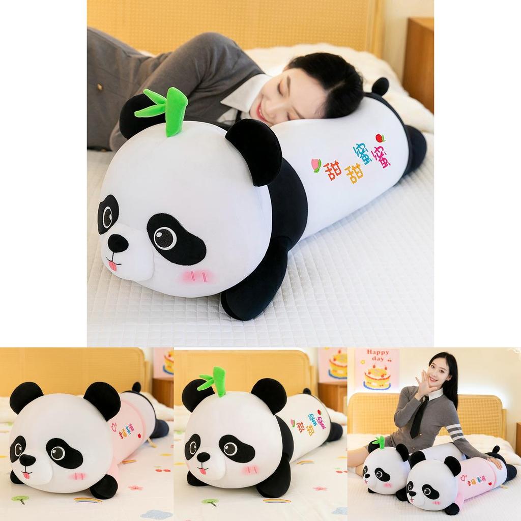 Adorable Panda Plush Pillow For Kids Soft Short Plush Stuffed Animal Gift For Girls