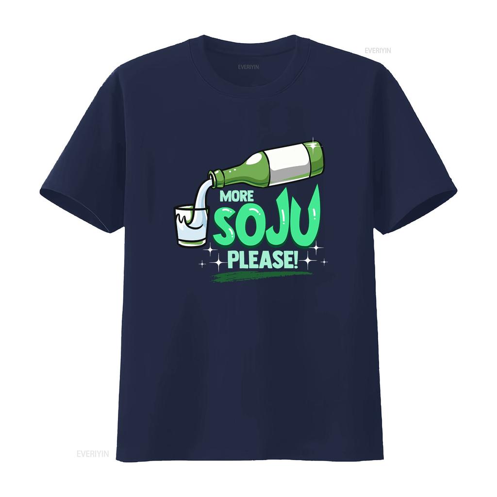 More Soju Please Korean Alcohol Drinking Party T shirt Premium Pop Print Best Seller vintage Washed streetwear Casual