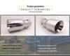A022 Double-Layer Thickened 304 Stainless Steel Exhaust Tailpipe