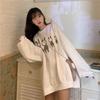 Women’s 2026 Korean Style Loose Hoodie – Long Sleeve, Versatile Round Neck Jacket for Spring/Autumn