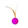 Cat Bouncy Ball Toy Silicone Ball Cat Chew Toy with Feathers Interactive Quiet Rolling Ball for Indoor Cats Biting Chewing Chasing