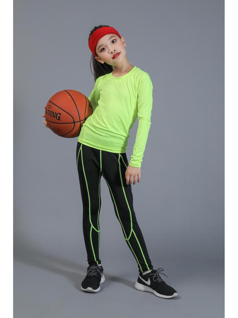 Speedy Kids' Compression Sports Suit: Quick-Drying Basketball & Football Training Gear for Spring and Autumn