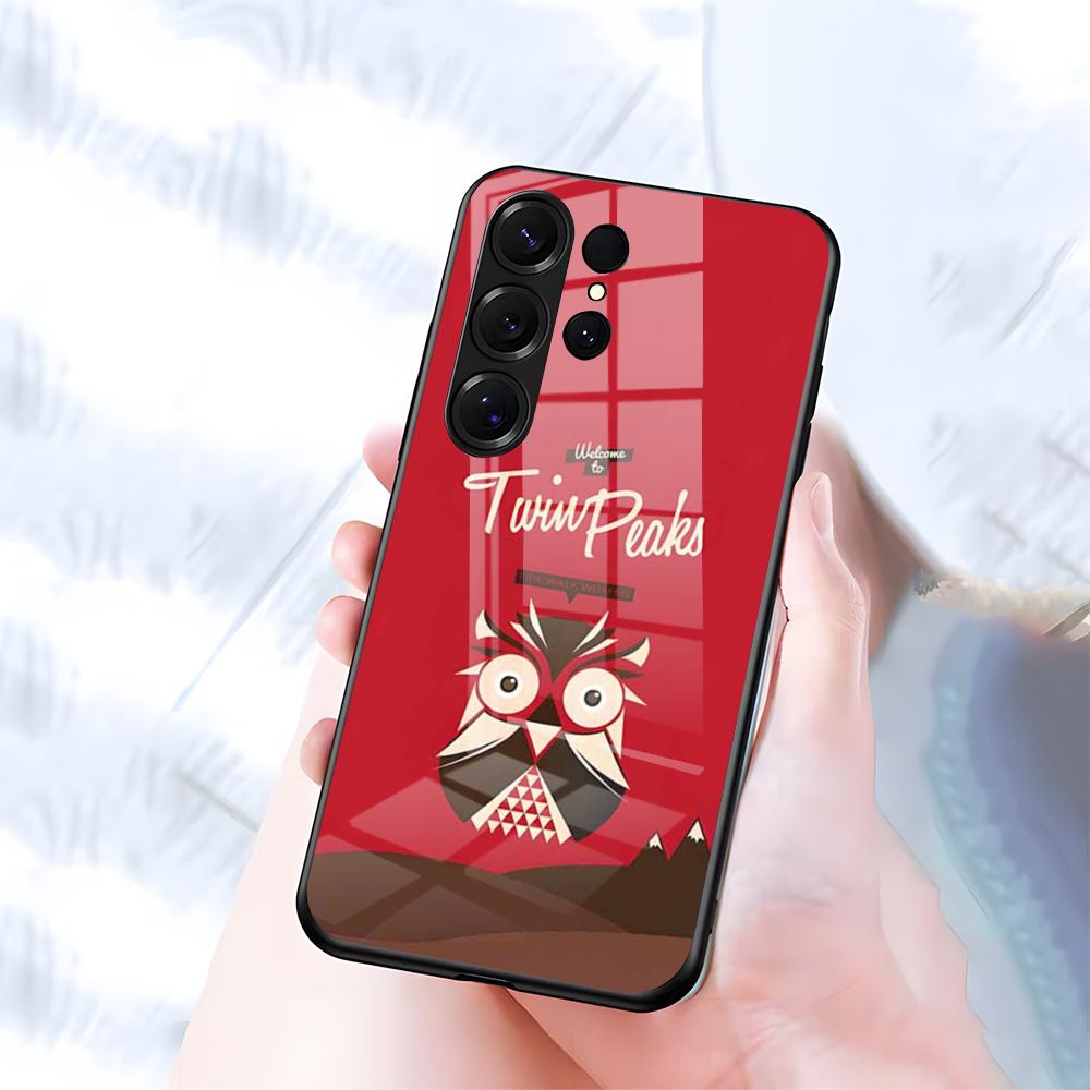 Twin Peaks Phone Case For Samsung S26 S25 S24 FE S23 S22 S21 Plus S20 Ultra Note20Ultra Black Glass Cover