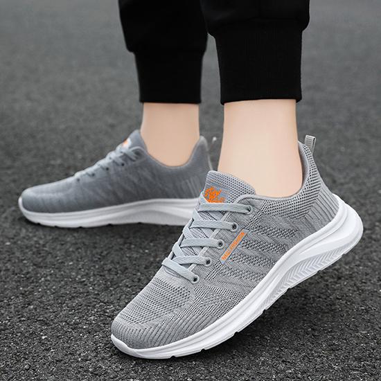 Spring and Autumn Shoes Men's Running Shoes Korean Edition Soft Soled Breathable Mesh Sports Shoes