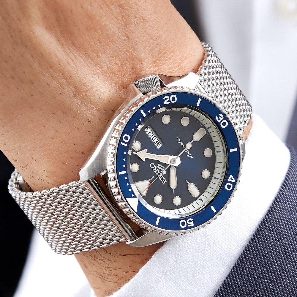 Seiko 5 Sports SRPD71K1 Niebieski Automatyczny Zegarek Męski