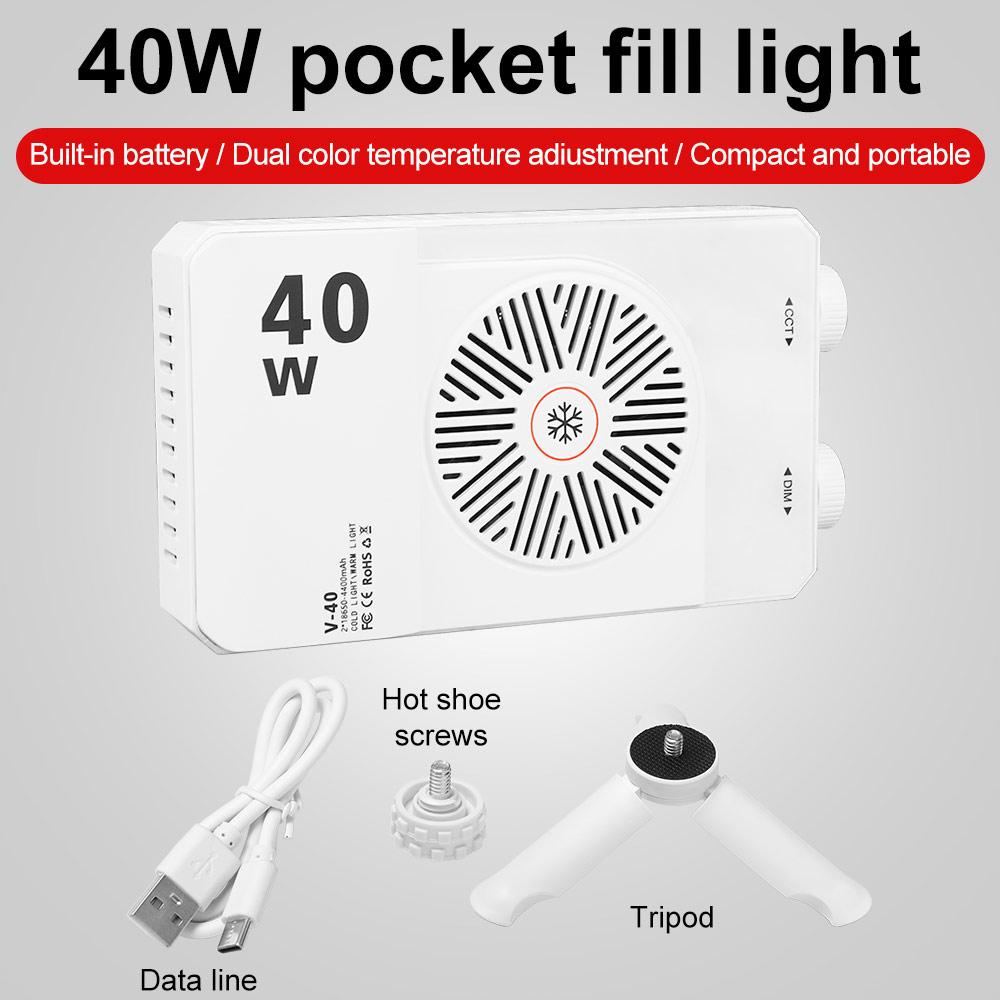 4400mAh Battery RGB LED Camera Light 2800-9000K Pocket Photography Light Photo Studio