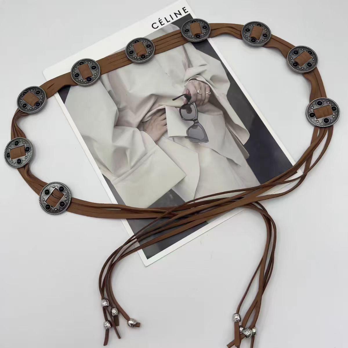 

Summer foreign trade necklace Bohemian super transfer fringed waist chain decoration with skirt versatile ethnic style belt accessories