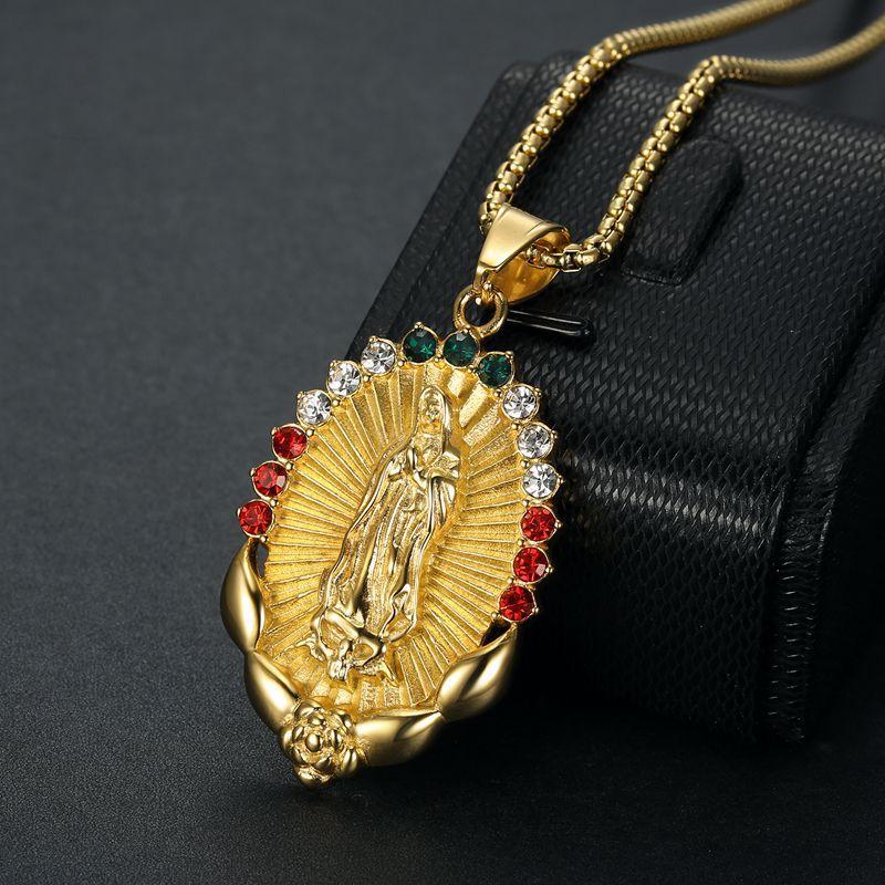 2026 Diamond-encrusted Oval Necklace European and American Retro Court Style Versatile Rhinestone Pendant Collarbone Chain Necklace 60CM