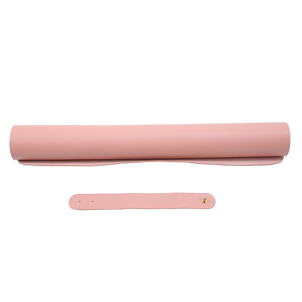 Multifunctional Table Mat Soft Waterproof and OilProof Leather Writing Desk Mouse Pad(Pink )