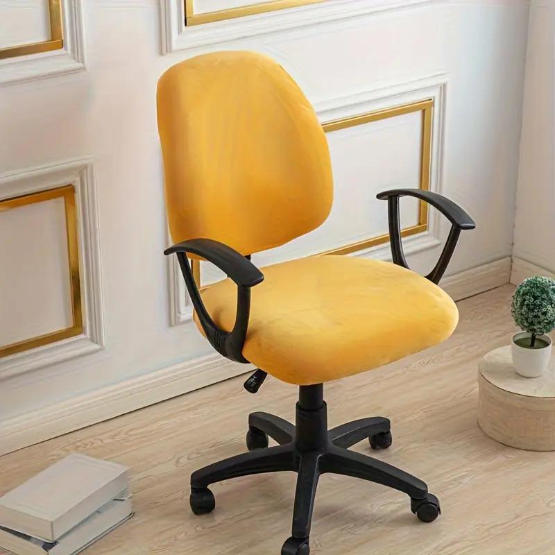 Velvet Office Chair Cover Elastic Anti-Dirty Gaming Chair Slipcover Solid Color Computer Chairs Seat Cover For Study Play Room