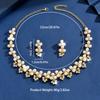 Vintage Gentle Style Pearl Necklace Earrings 2-piece Set Romantic Necklace Earrings Wedding Atmosphere Accessories