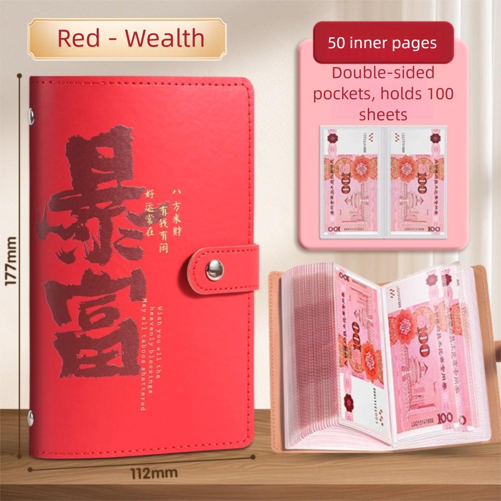 PU Money Collection Book Get Rich Overnight Savings Binder Mini Binder Savings Challenge  Couples