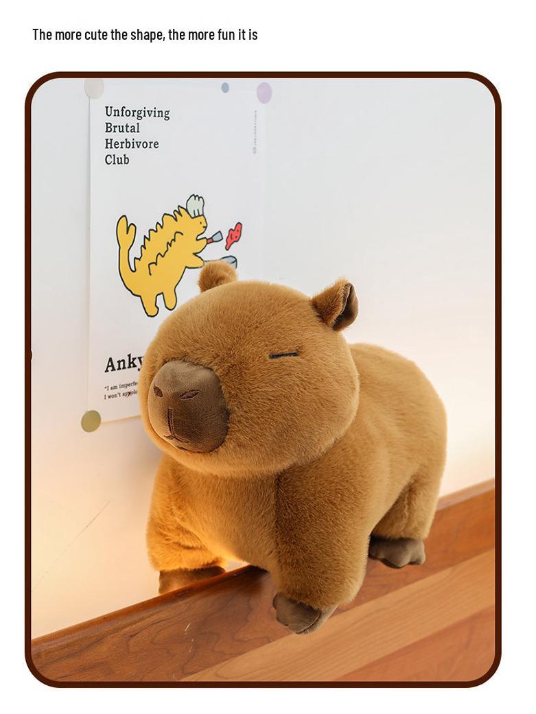 

Плюшевая игрушка Капибара: Милая лежащая капибара, мягкая игрушка-подушка - Идеальная кукла в подарок на день рождения 30cm, 190g